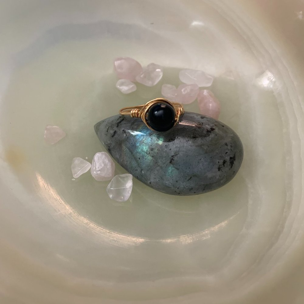 Black Obsidian ring